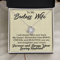 Load image into Gallery viewer, To My Badass Wife- Forever and Always-Love Knot Necklace
