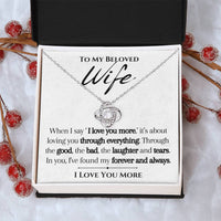 Load image into Gallery viewer, To my Beloved Wife- I Love You More- Necklace
