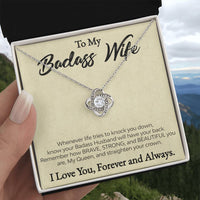 Load image into Gallery viewer, To My Badass Wife - Love You Forever and Always - Love Knot Pendant
