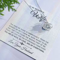 Load image into Gallery viewer, To My Wife- My Rock, My Love, My Everything- Love Knot Necklace
