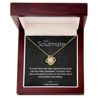 Load image into Gallery viewer, To My Soulmate- Eternal Love- Love Knot Necklace
