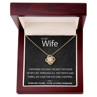 Load image into Gallery viewer, To My Wife-Forever Yours- Love Knot Necklace
