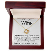 Load image into Gallery viewer, To My Beautiful Wife- In My Dreams- Necklace (White background)
