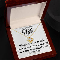 Load image into Gallery viewer, To My Beautiful Wife-Heart and Soul- Necklace
