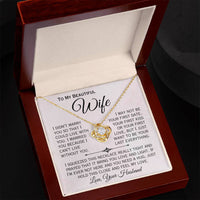 Load image into Gallery viewer, To My Beautiful Wife- I Can&#39;t Live Without You- Love Necklace
