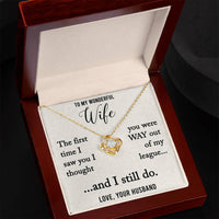 Load image into Gallery viewer, To My Wonderful Wife-Out of My League-Love Knot Necklace
