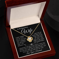 Load image into Gallery viewer, To My Beautiful Wife- I Can&#39;t Live Without You- Love Necklace ( Black)
