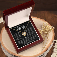Load image into Gallery viewer, To My Beautiful Wife- I Can&#39;t Live Without You- Love Necklace ( Black)
