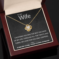 Load image into Gallery viewer, To My Wife-Forever Yours- Love Knot Necklace
