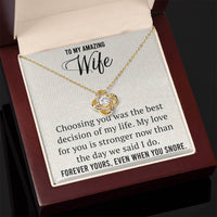 Load image into Gallery viewer, To My Amazing Wife-Forever Yours, Even When You Snore- Necklace
