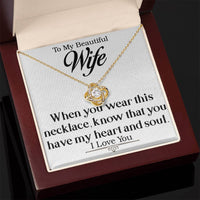 Load image into Gallery viewer, To My Beautiful Wife-Heart and Soul- Necklace

