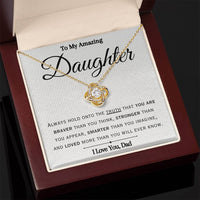 Load image into Gallery viewer, To My American Daughter- Braver Stronger Smarter- Necklace (From Dad)
