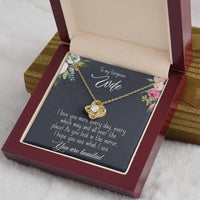 Load image into Gallery viewer, To My Gorgeous Wife- You are Beautiful- Love Knot Necklace
