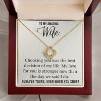 Load image into Gallery viewer, To My Amazing Wife-Forever Yours, Even When You Snore- Necklace
