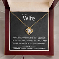 Load image into Gallery viewer, To My Wife-Forever Yours- Love Knot Necklace
