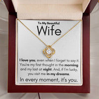 Load image into Gallery viewer, To My Beautiful Wife- In My Dreams- Necklace (White background)
