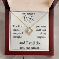 Load image into Gallery viewer, To My Wonderful Wife-Out of My League-Love Knot Necklace
