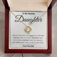 Load image into Gallery viewer, To My American Daughter- Braver Stronger Smarter- Necklace (From Dad)
