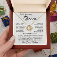 Load image into Gallery viewer, To My Queen- I Can&#39;t Live Without You- Love Necklace
