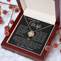 Load image into Gallery viewer, To My Beautiful Wife- I Can&#39;t Live Without You- Love Necklace ( Black)
