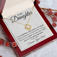 Load image into Gallery viewer, To My Daughter- Love You To The Moon And Back-  Necklace
