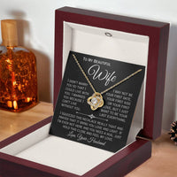Load image into Gallery viewer, To My Beautiful Wife- I Can&#39;t Live Without You- Love Necklace ( Black)
