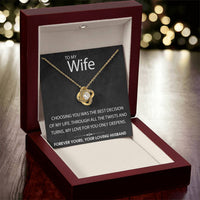 Load image into Gallery viewer, To My Wife-Forever Yours- Love Knot Necklace
