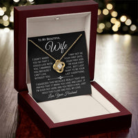 Load image into Gallery viewer, To My Beautiful Wife- I Can&#39;t Live Without You- Love Necklace ( Black)
