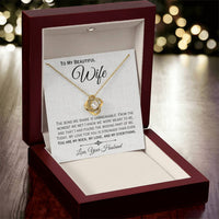 Load image into Gallery viewer, To My Wife- My Rock, My Love, My Everything- Love Knot Necklace
