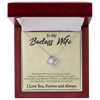 Load image into Gallery viewer, To My Badass Wife - Love You Forever and Always - Love Knot Pendant
