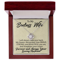 Load image into Gallery viewer, To My Badass Wife- Forever and Always-Love Knot Necklace
