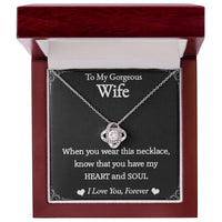 Load image into Gallery viewer, To My Gorgeous Wife- Love You Forever- Necklace 2nd edition
