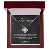Load image into Gallery viewer, To My Soulmate- Eternal Love- Love Knot Necklace
