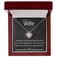 Load image into Gallery viewer, To My Wife-Forever Yours- Love Knot Necklace
