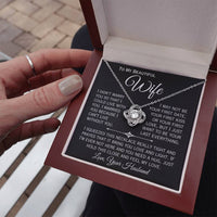 Load image into Gallery viewer, To My Beautiful Wife- I Can&#39;t Live Without You- Love Necklace ( Black)
