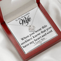 Load image into Gallery viewer, To My Beautiful Wife-Heart and Soul- Necklace
