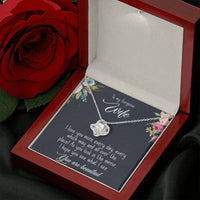 Load image into Gallery viewer, To My Gorgeous Wife- You are Beautiful- Love Knot Necklace
