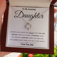 Load image into Gallery viewer, To My American Daughter- Braver Stronger Smarter- Necklace (From Dad)

