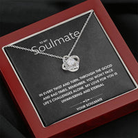 Load image into Gallery viewer, To My Soulmate- Eternal Love- Love Knot Necklace
