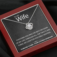 Load image into Gallery viewer, To My Wife-Forever Yours- Love Knot Necklace
