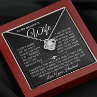 Load image into Gallery viewer, To My Beautiful Wife- I Can&#39;t Live Without You- Love Necklace ( Black)
