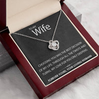 Load image into Gallery viewer, To My Wife-Forever Yours- Love Knot Necklace
