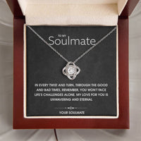 Load image into Gallery viewer, To My Soulmate- Eternal Love- Love Knot Necklace
