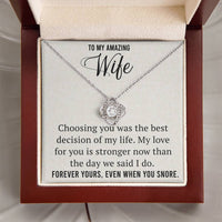 Load image into Gallery viewer, To My Amazing Wife-Forever Yours, Even When You Snore- Necklace

