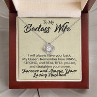Load image into Gallery viewer, To My Badass Wife- Forever and Always-Love Knot Necklace
