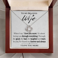 Load image into Gallery viewer, To my Beloved Wife- I Love You More- Necklace
