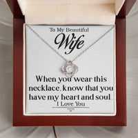Load image into Gallery viewer, To My Beautiful Wife-Heart and Soul- Necklace

