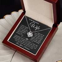 Load image into Gallery viewer, To My Beautiful Wife- I Can&#39;t Live Without You- Love Necklace ( Black)
