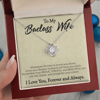 Load image into Gallery viewer, To My Badass Wife - Love You Forever and Always - Love Knot Pendant
