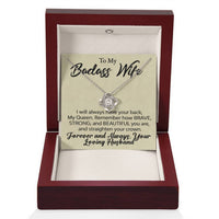 Load image into Gallery viewer, To My Badass Wife- Forever and Always-Love Knot Necklace
